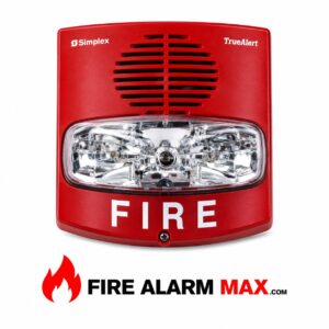 Simplex 49AV-WRF-BA Wall Red Horn Strobe