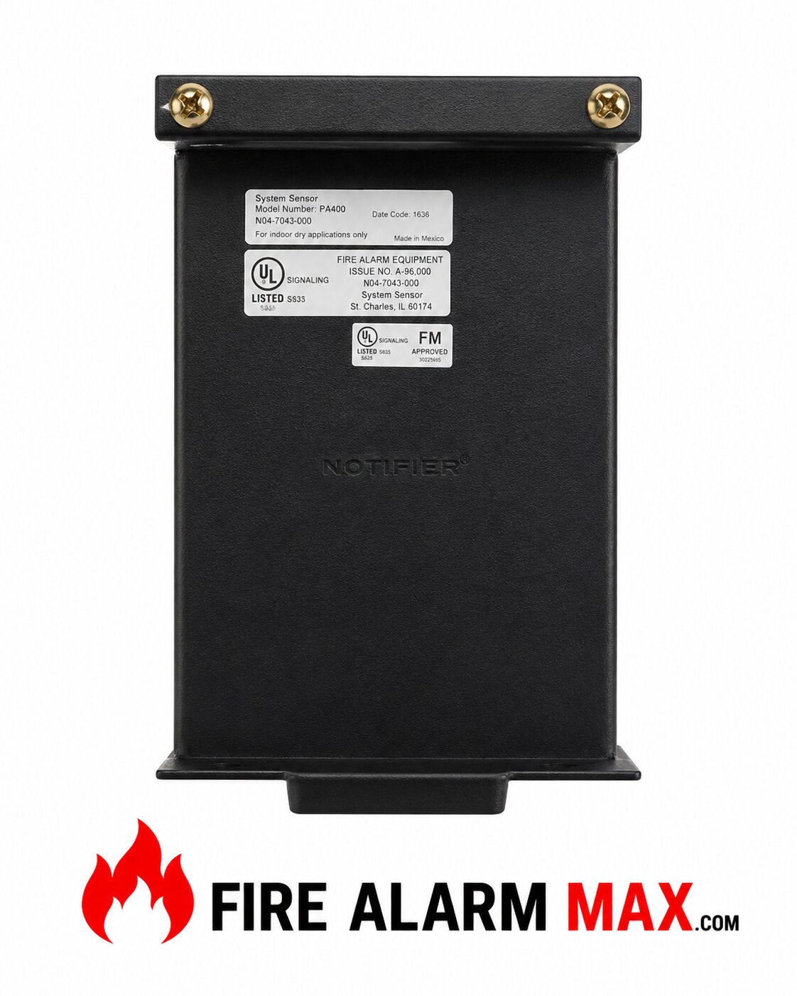 Notifier BM-1B Blank Dress Plate