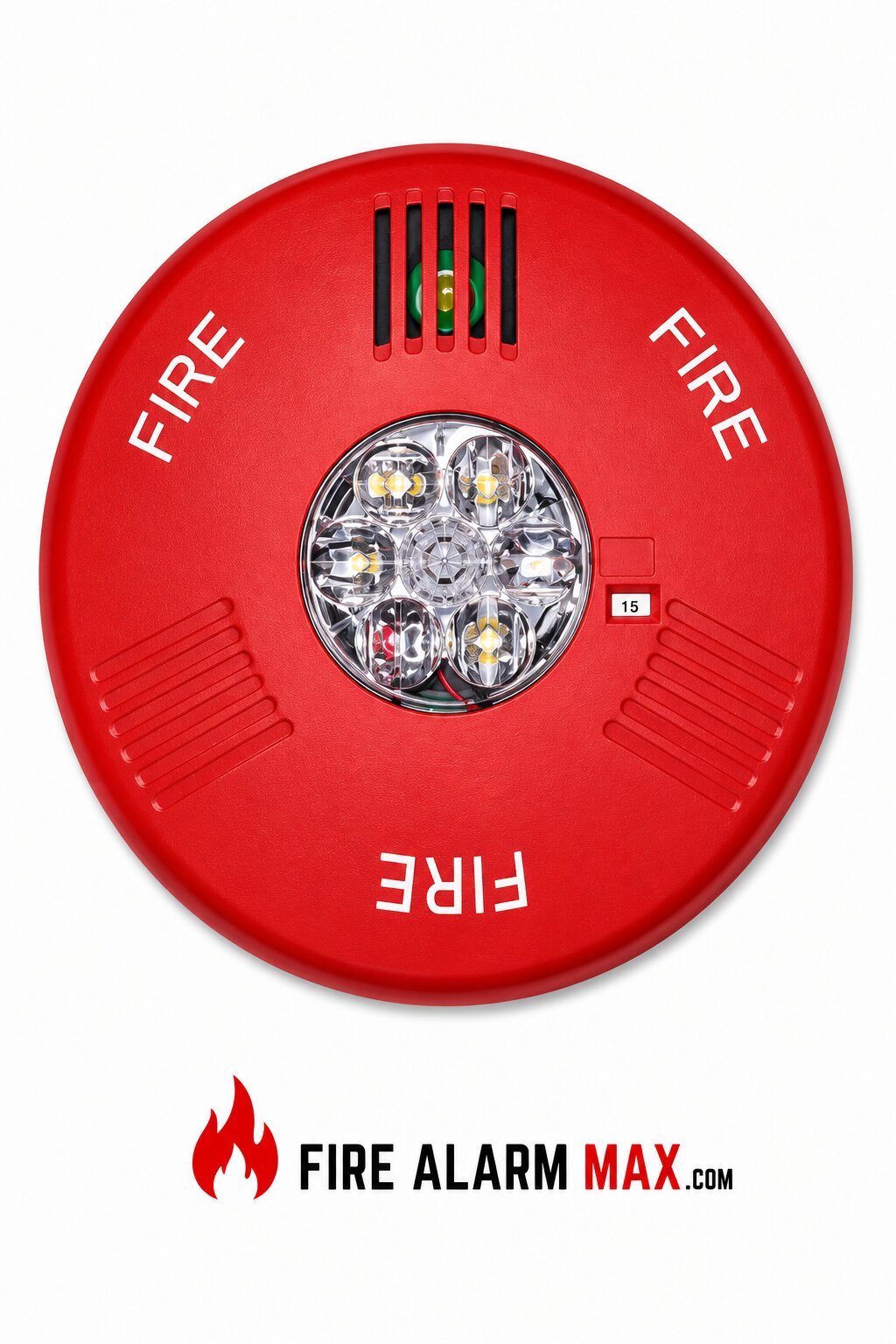 Eaton ELHSRC Horn Strobe, Ceiling, FIRE Lettering, Red