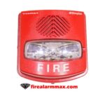 Simplex 49AV-WRFO. Weatherproof Horn Strobe, Wall, Red.