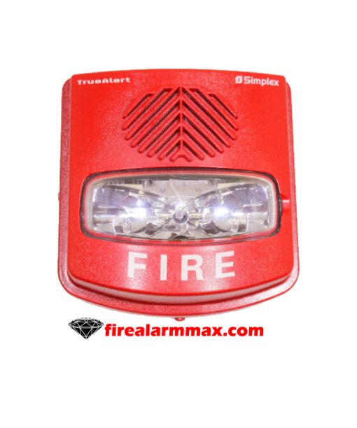 Simplex 49AV-WRFO. Weatherproof Horn Strobe, Wall, Red.