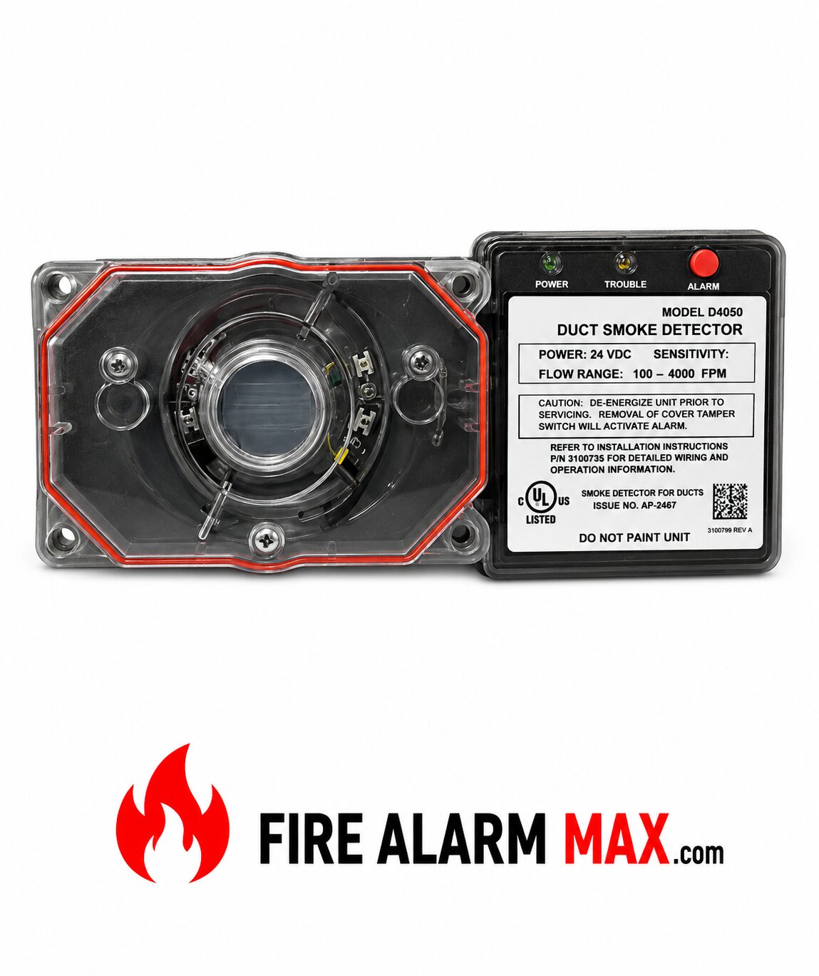 Faraday 8743 Air Duct Detector Housing w/ Relay