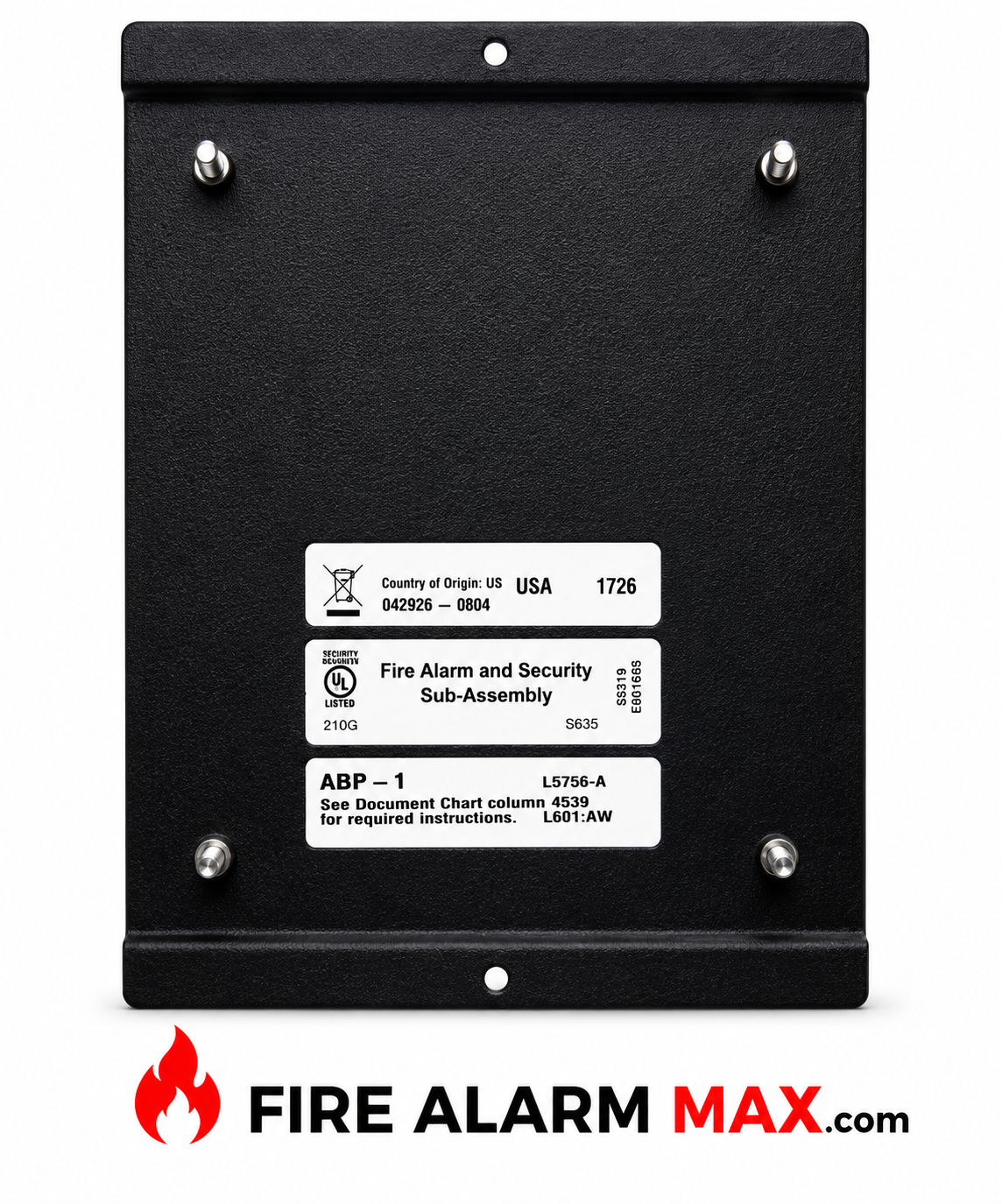 Notifier ABP-1 Blank Plate