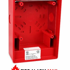 Edwards Signaling EG4RB Surface Mount Box, Red