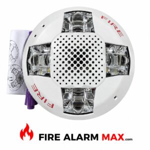Edwards GCSVHWF Speaker Strobe, Ceiling, White, FIRE