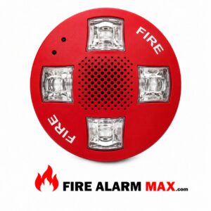 Edwards GCSVRF Ceiling Speaker Strobe Red