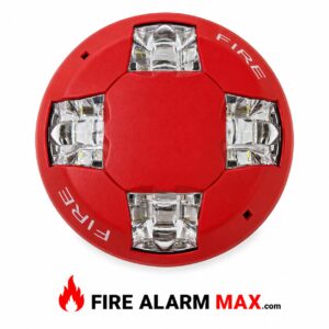 Edwards EST GCVHRF Ceiling Mount Strobe Red