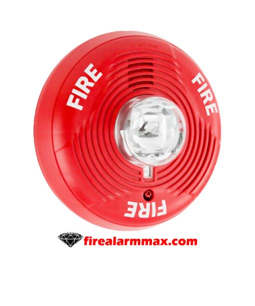 System Sensor PC2RH. Ceiling Horn Strobe, Red. Hi Cd.