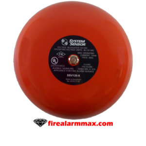 System Sensor SSV120-6 Fire Alarm Bell (Red)