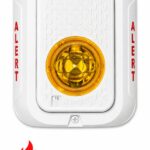 System Sensor SWLED-ALERT Wall Strobe, Amber Lens, White