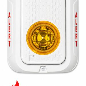 System Sensor SWLED-ALERT Wall Strobe, Amber Lens, White