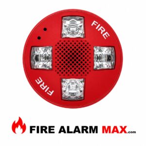 Edwards GCAVRF Red Ceiling Horn Strobe